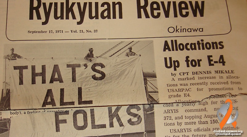 Civilian Exposure - Military Contamination - Okinawa - That's All Folks
